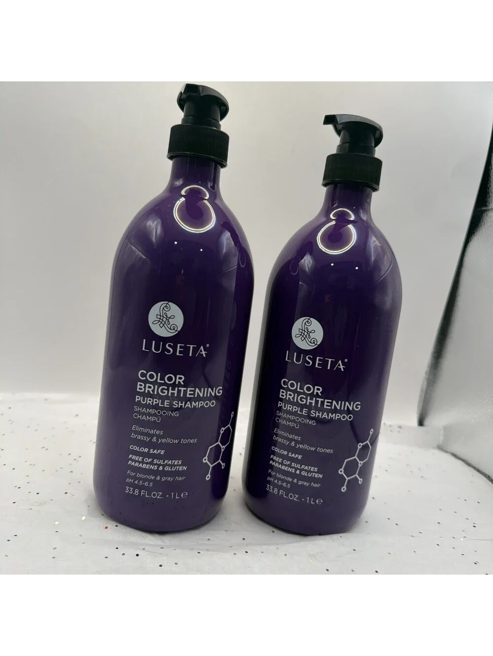 Luseta Purple Shampoo & Conditioner Duo Set 33.8oz Blonde Toning Hair Care NEW